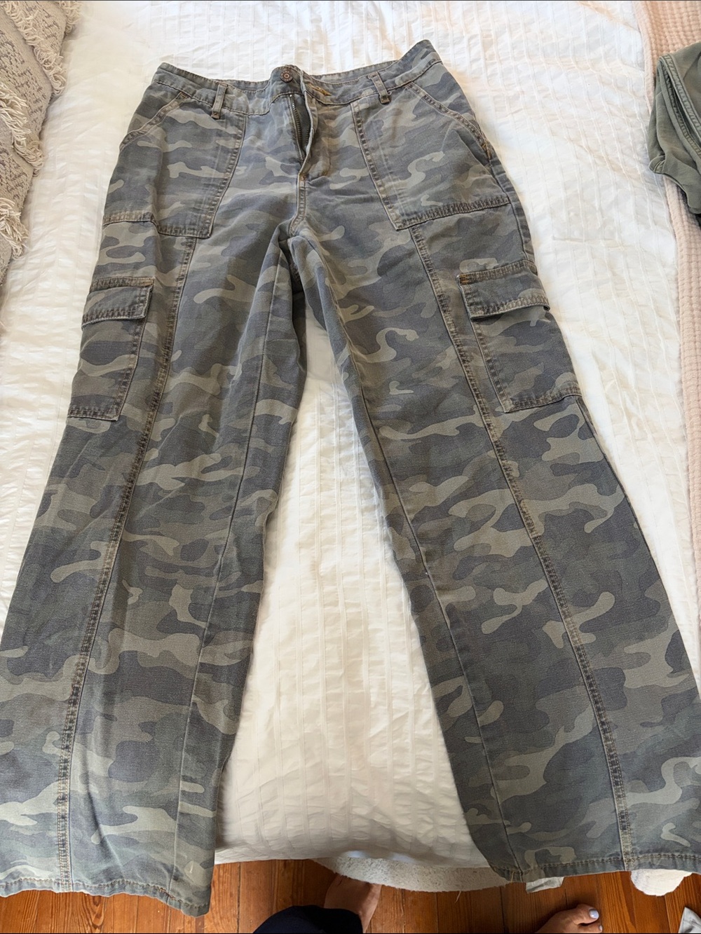 Sincerely Jules washed camo cargo pant